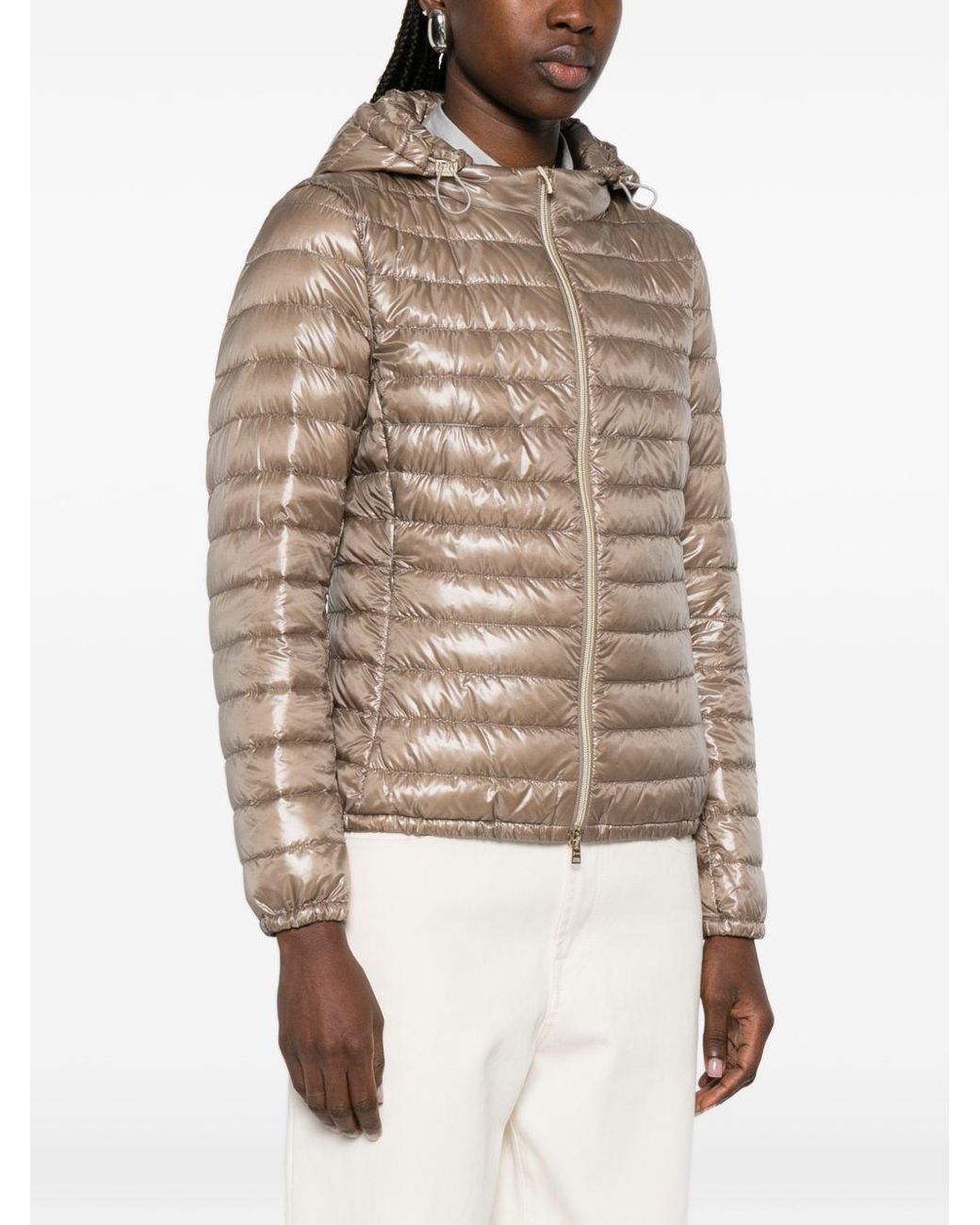 Chaqueta Con Cremallera Y Capucha Herno de color Natural