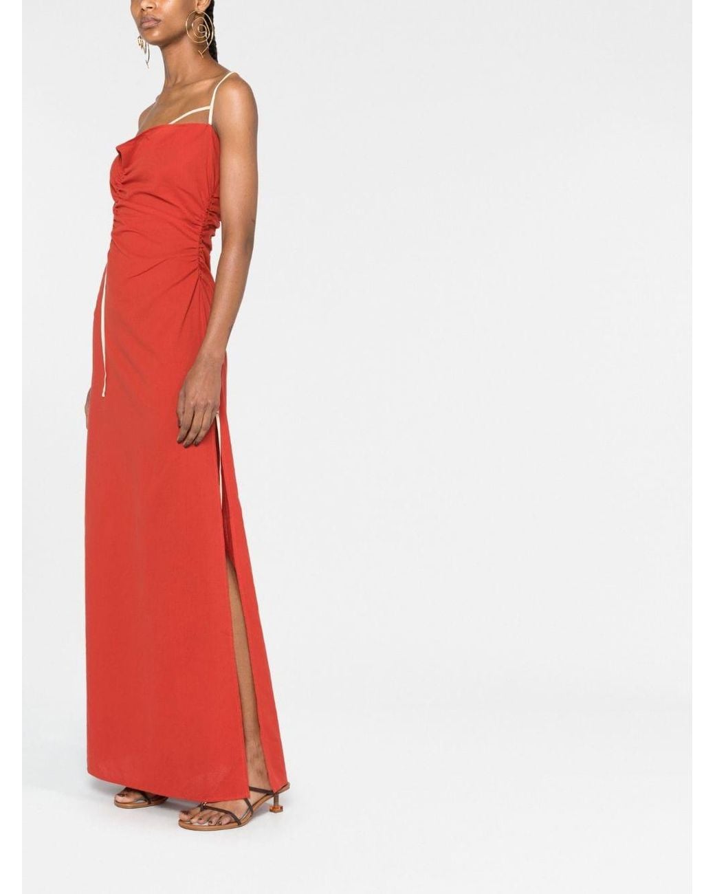 Jacquemus Red La Robe Gaua Long Dress