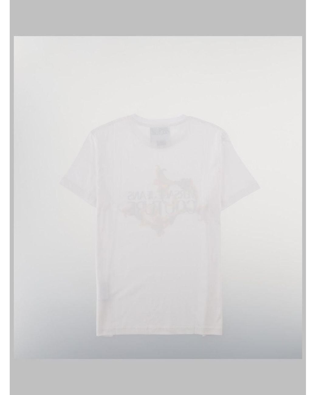 Versace Jeans Couture White T Shirt Con Logo Baroque
