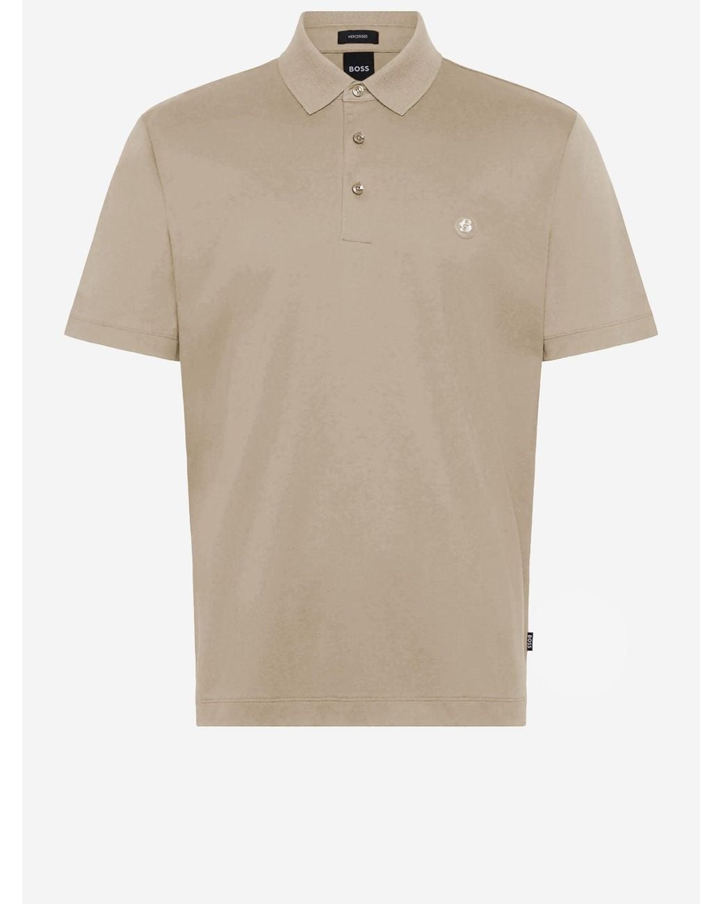 Boss Natural Cotton Polo Shirt With Logo for men