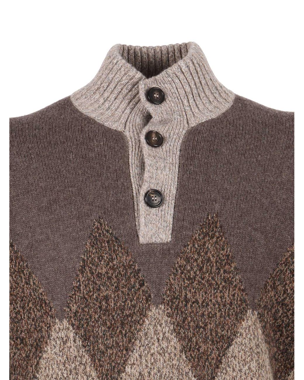 Ballantyne T-hals Pulloverknoop in het Brown