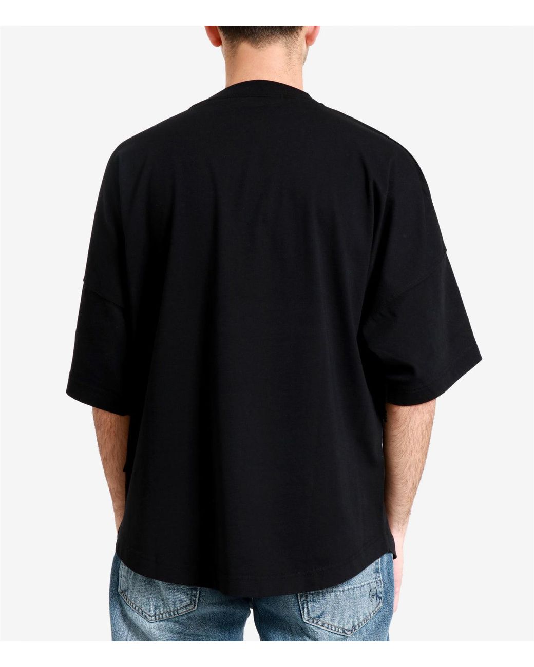 Palm Angels Black T Shirts And Polos