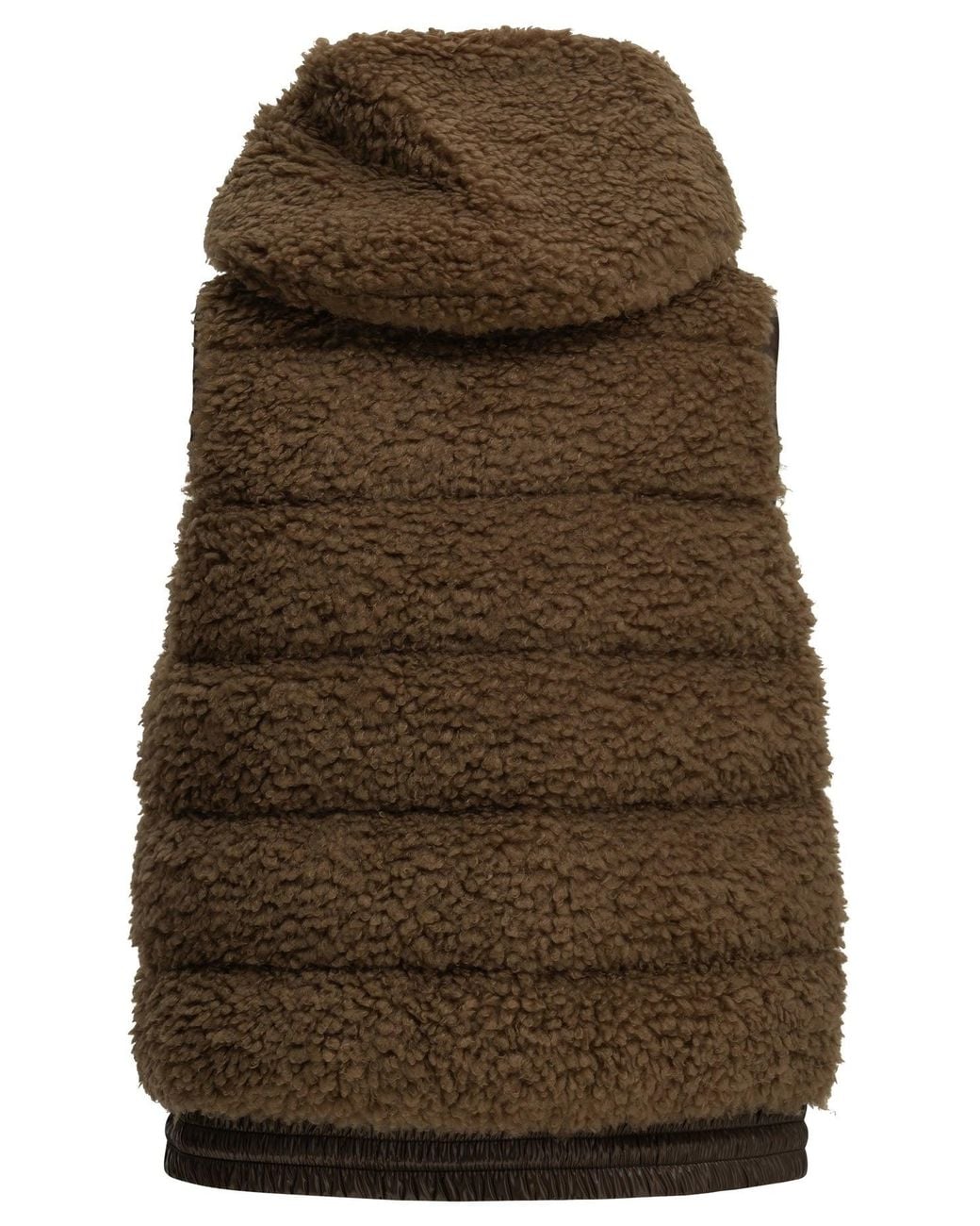 Moncler Brown Sleeveless Teddy Jacket