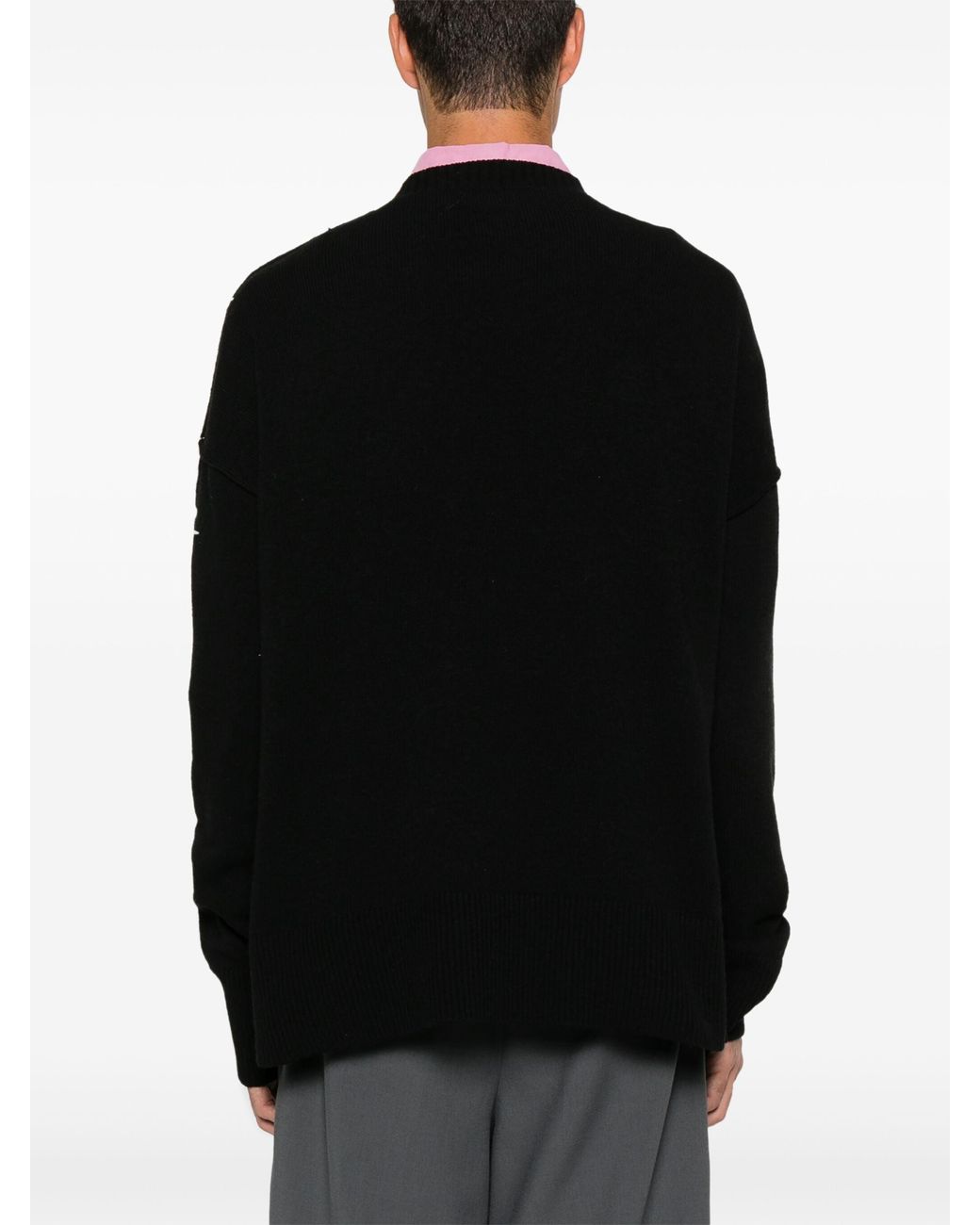 Paura Black Riccione Crewneck Sweater for men