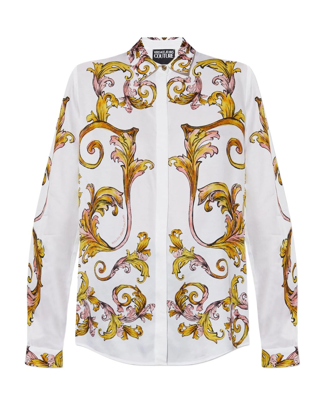 Versace Jeans Couture White Camicia Outline Barocco