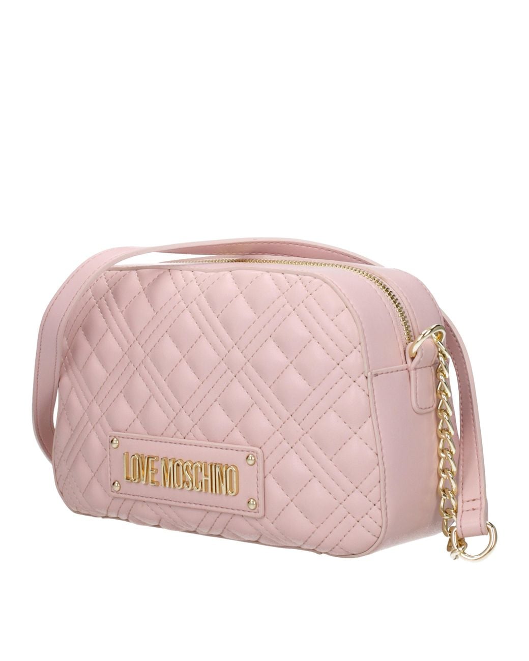 Love Moschino Pink Crossbody Bags Polyurethane/Powder