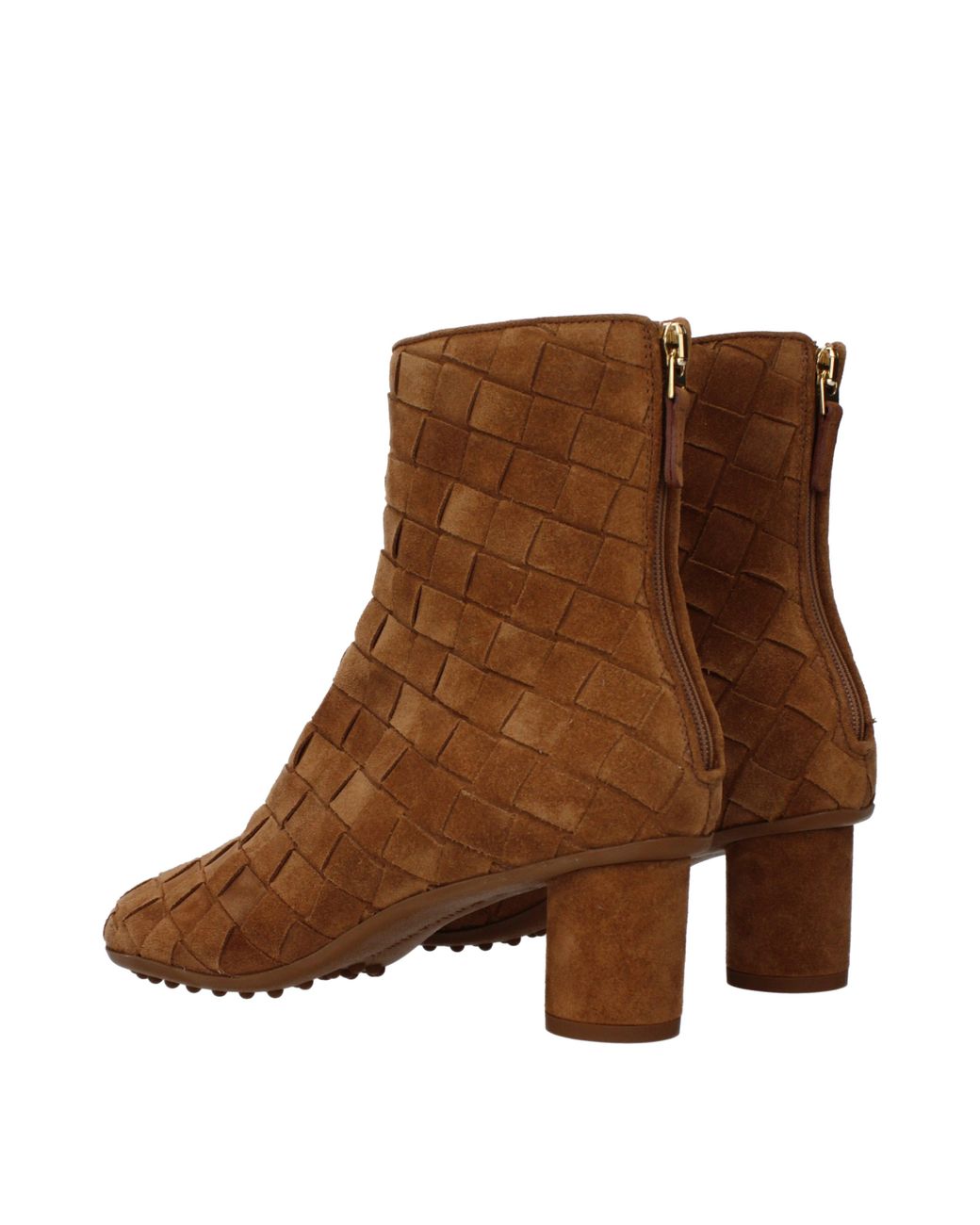 Bottega Veneta Brown Stivaletti Atomic Donna Camoscio Marrone/Caramello