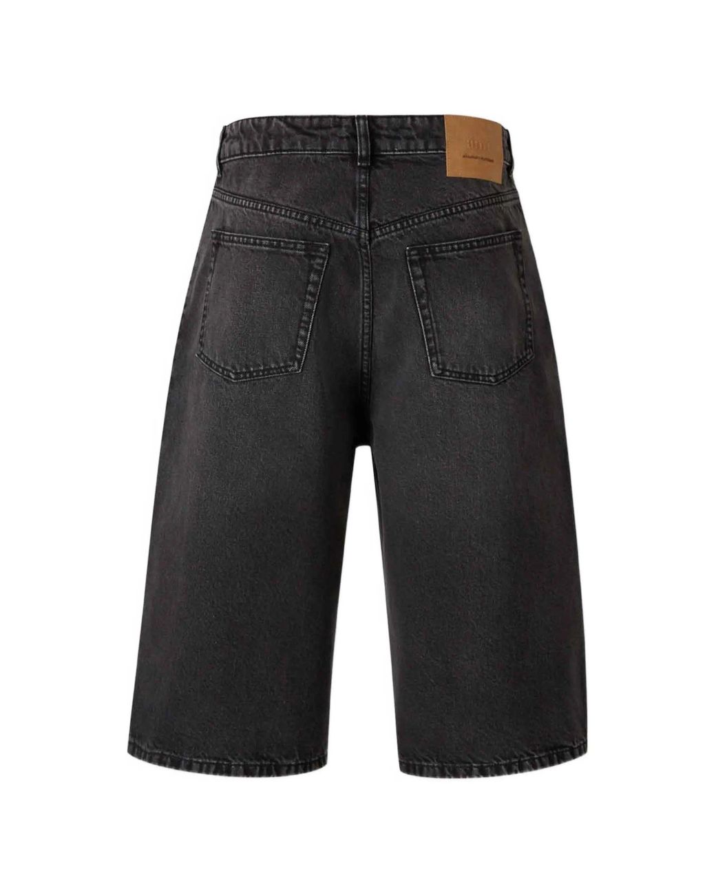 AMI Black Large Fit Bermuda Shorts