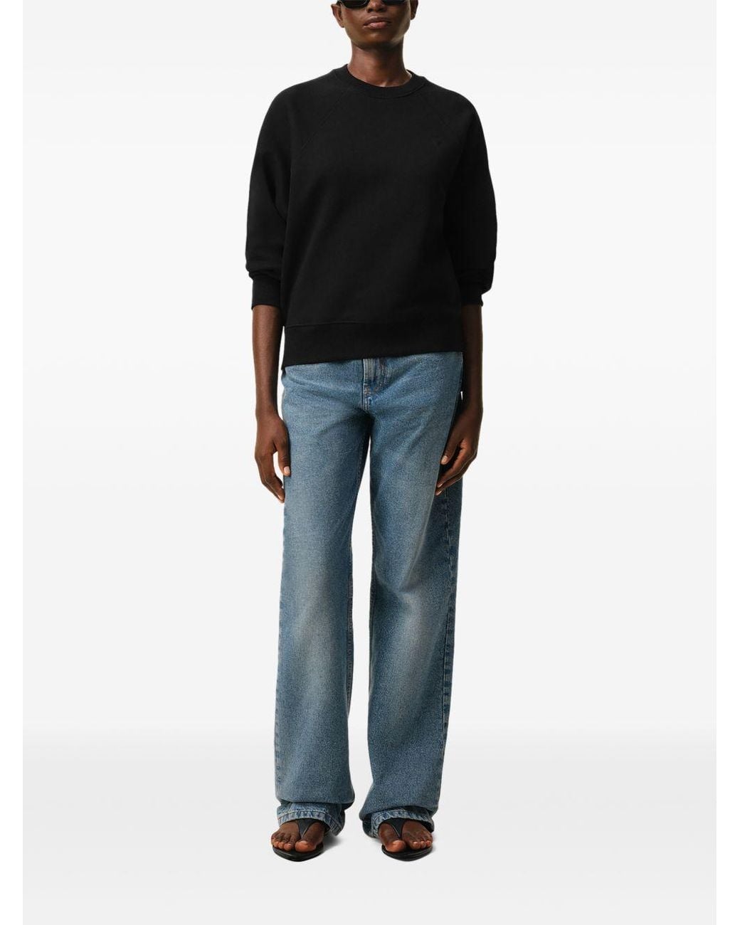 AMI Black Ami De Coeur Cotton Sweatshirt