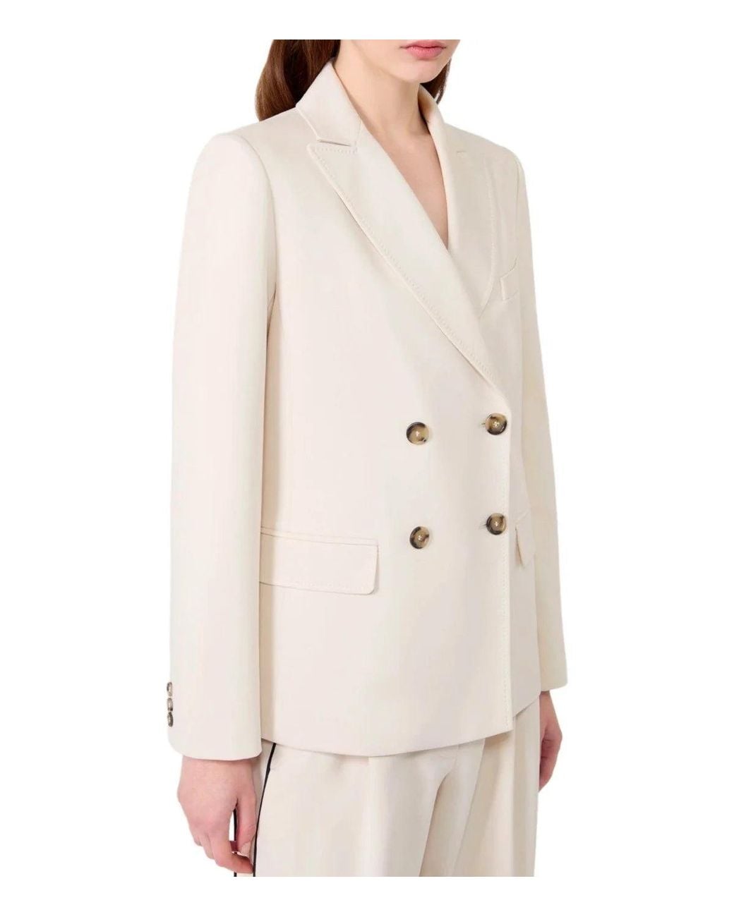 Weekend by Maxmara Natural Colibrí Double Breasted Blazer