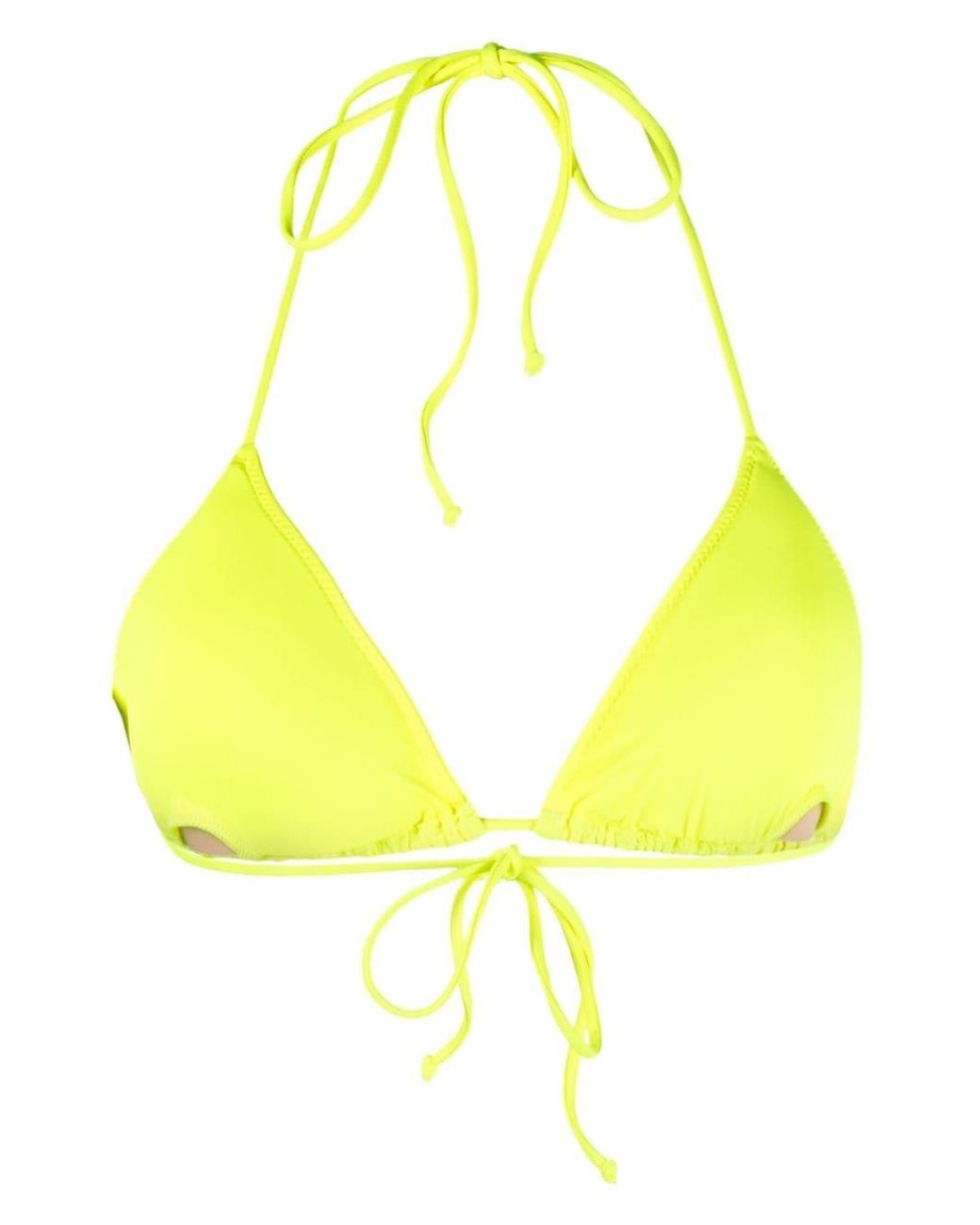 Mc2 Saint Barth Yellow Leah Triangle-Cup Bikini Top