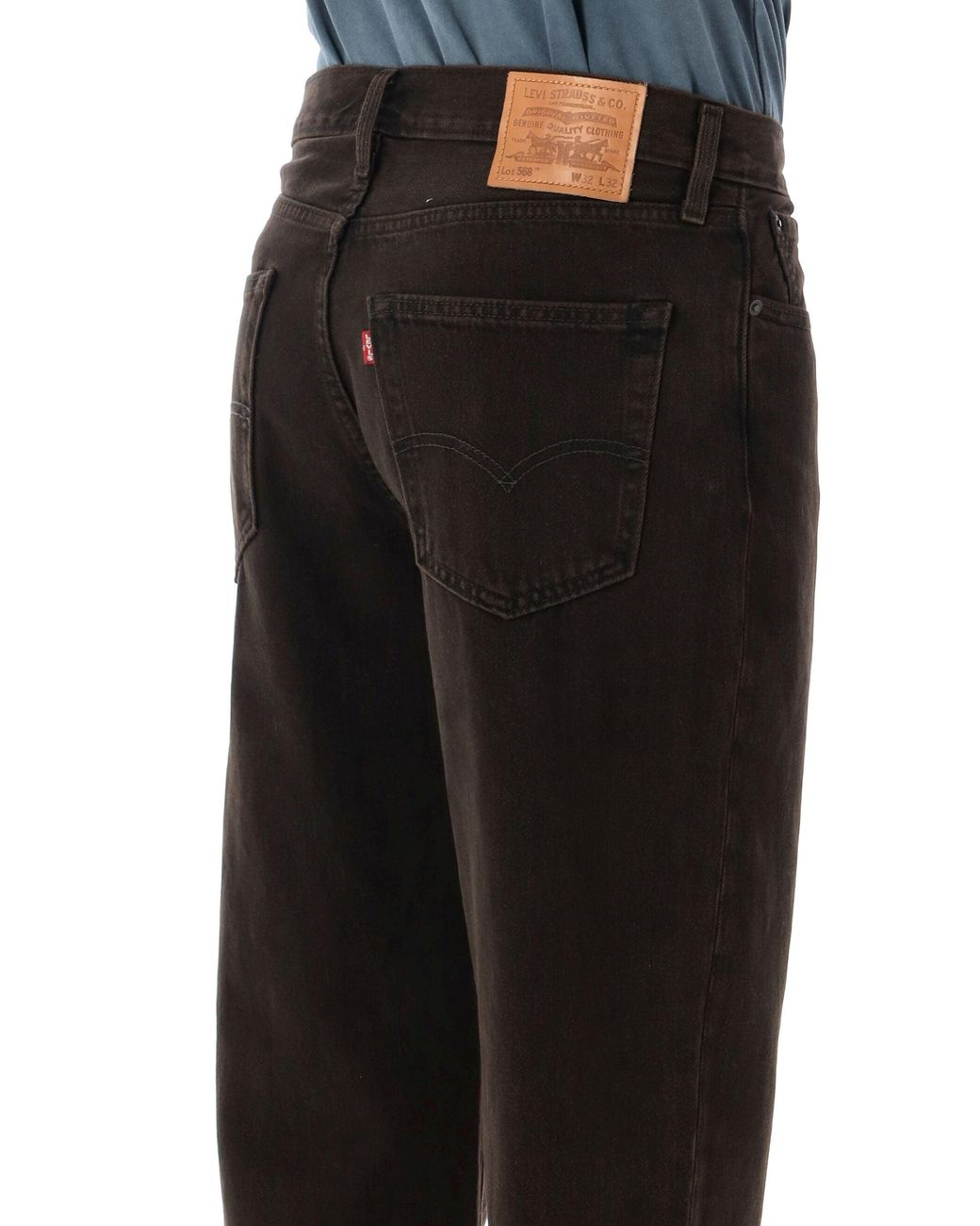 Levi's Black 568 Loose Straight Jeans
