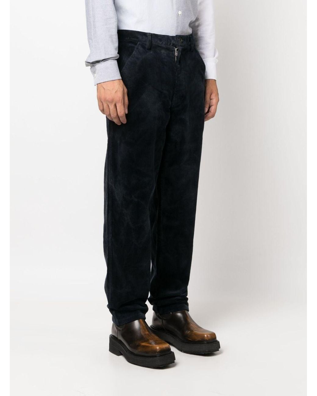 Comme des Garçons Blue Cotton Trousers for men