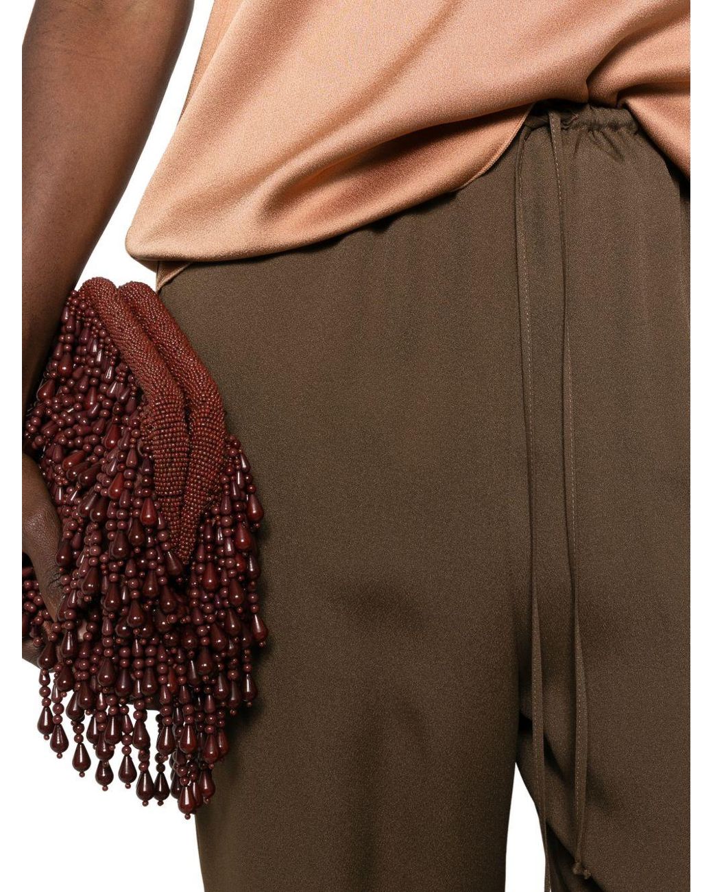 Forte_forte Brown Silk Blend Trousers