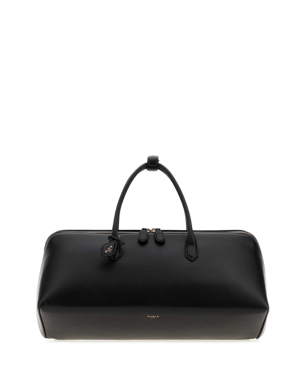 Alaïa Black Mini Delta Leather Handbag With Golden Hardware