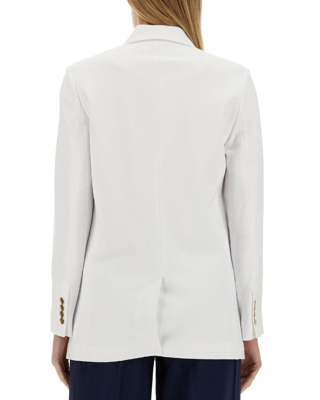 MICHAEL Michael Kors White Double-Breasted Jacket