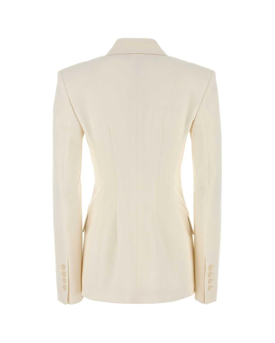 ANDAMANE Natural Ivory Stretch Gabardine Blazer