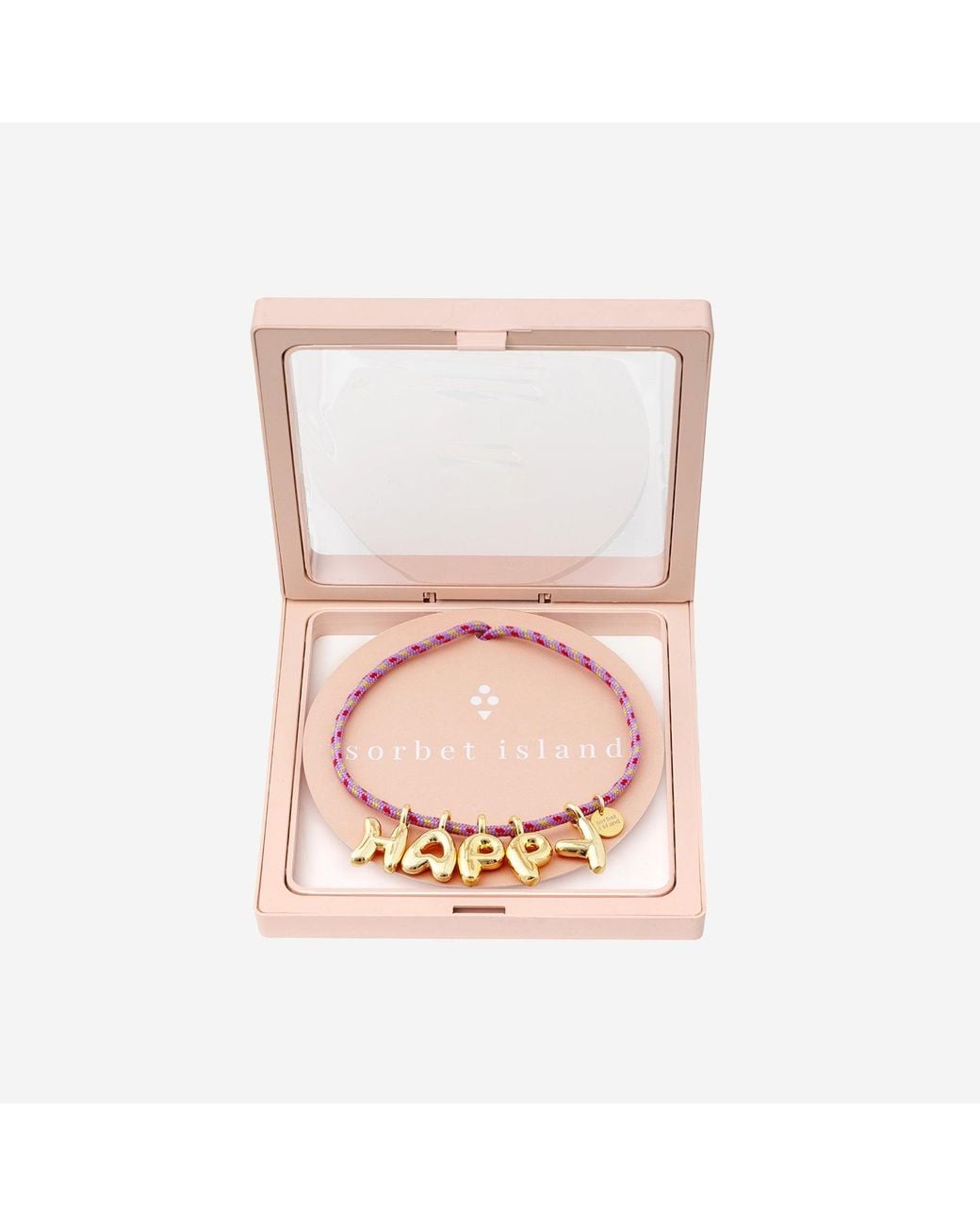Sorbet Island White Fabric And Metal Necklace