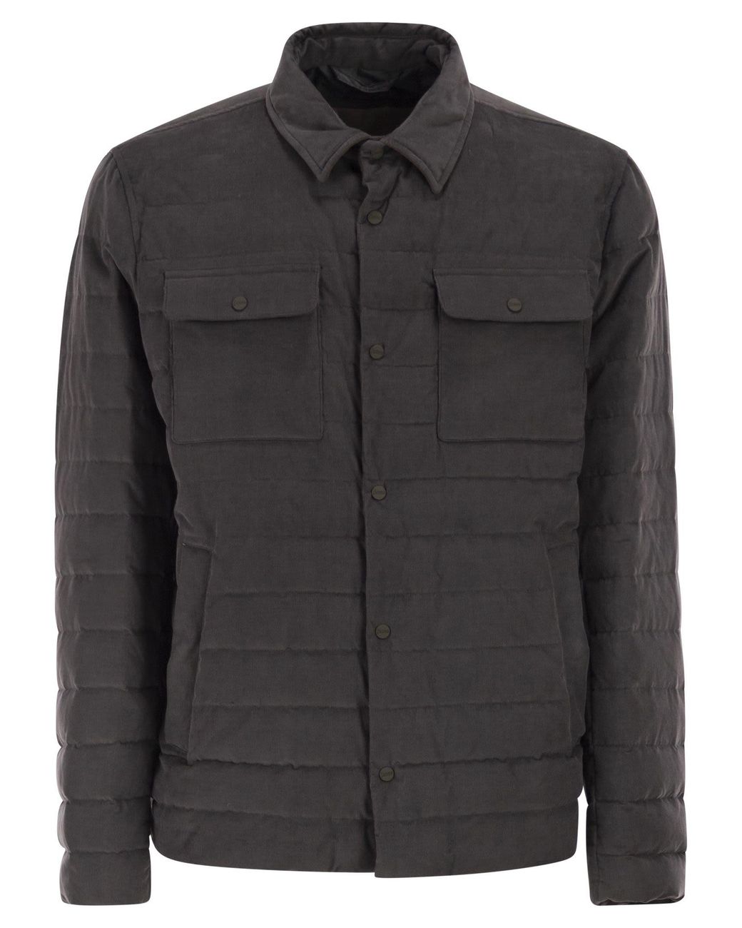 Herno Black Shirt-Style Down Jacket for men