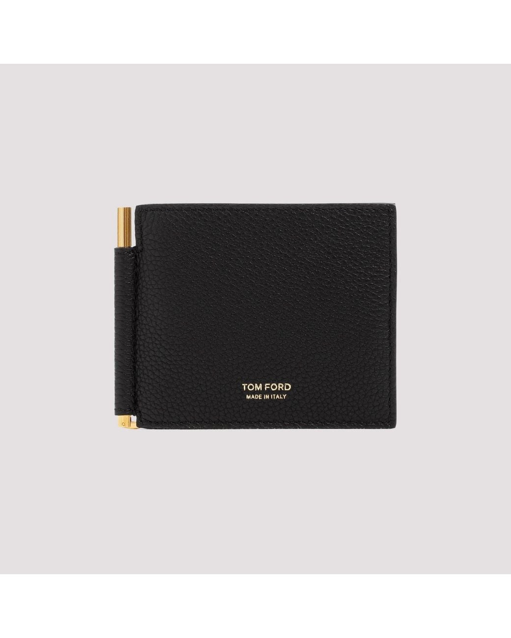 Tom Ford Black T Line Money Clip Wallet For
