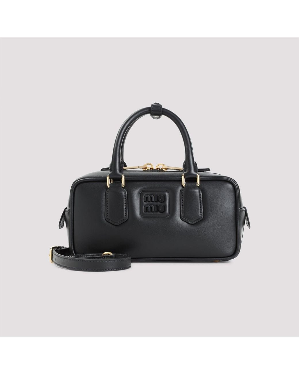 Miu Miu Black Arcadie Mini Leather Shoulder Bag