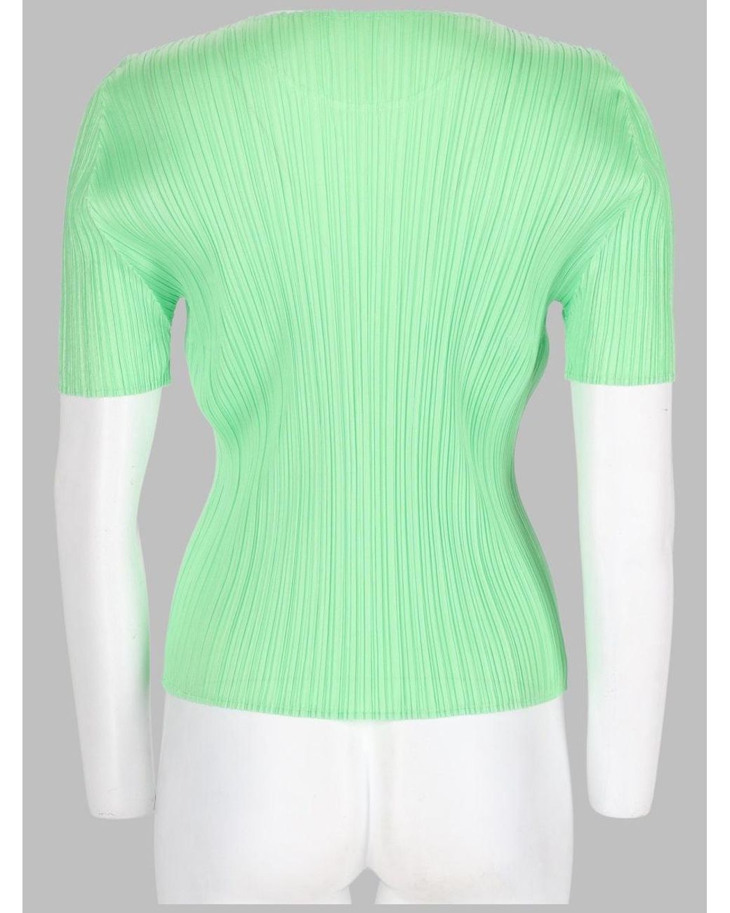 Pleats Please Issey Miyake Green Top "New Colorful Basic 4"