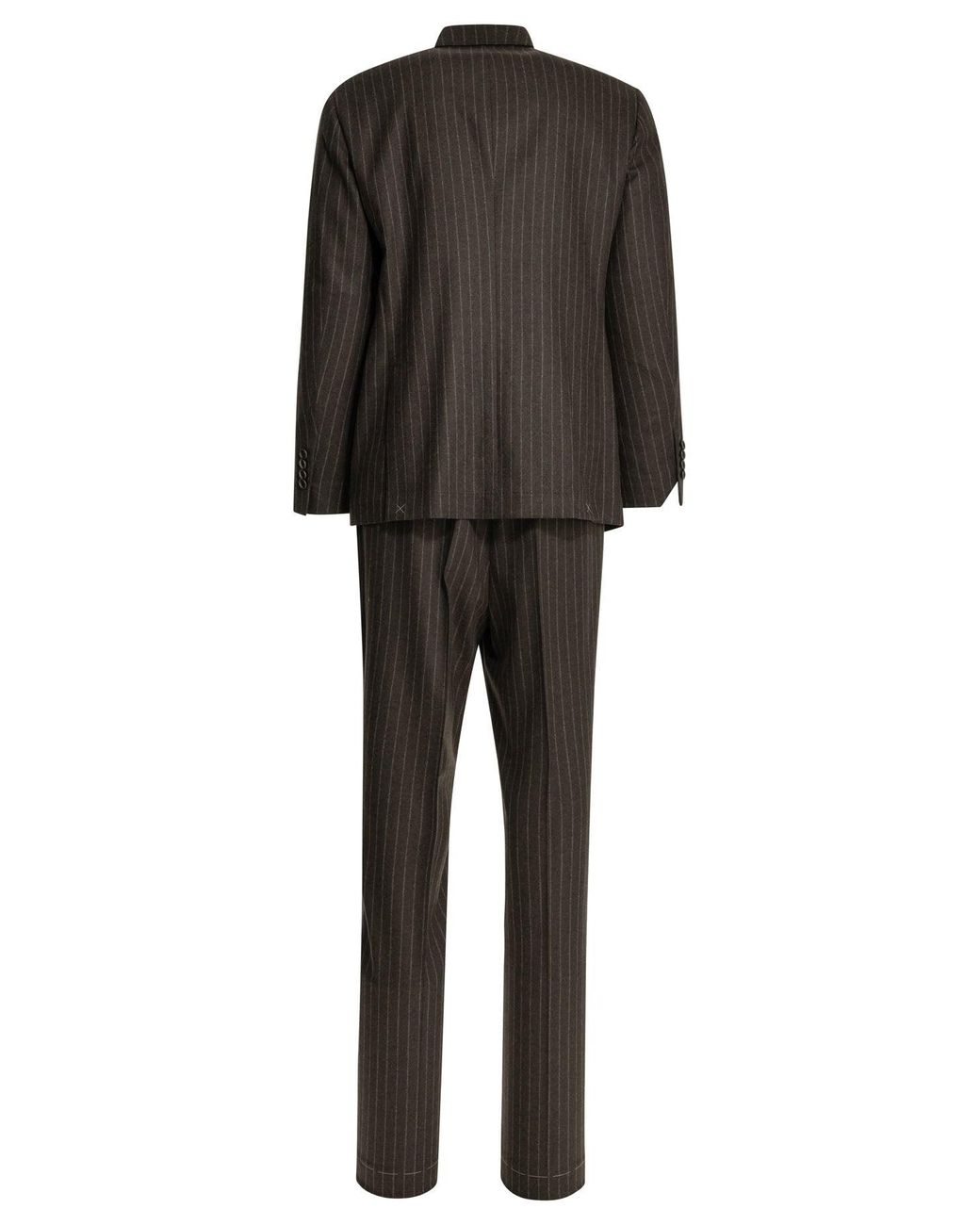 Brunello Cucinelli Black Formal Pinstripe Suit for men