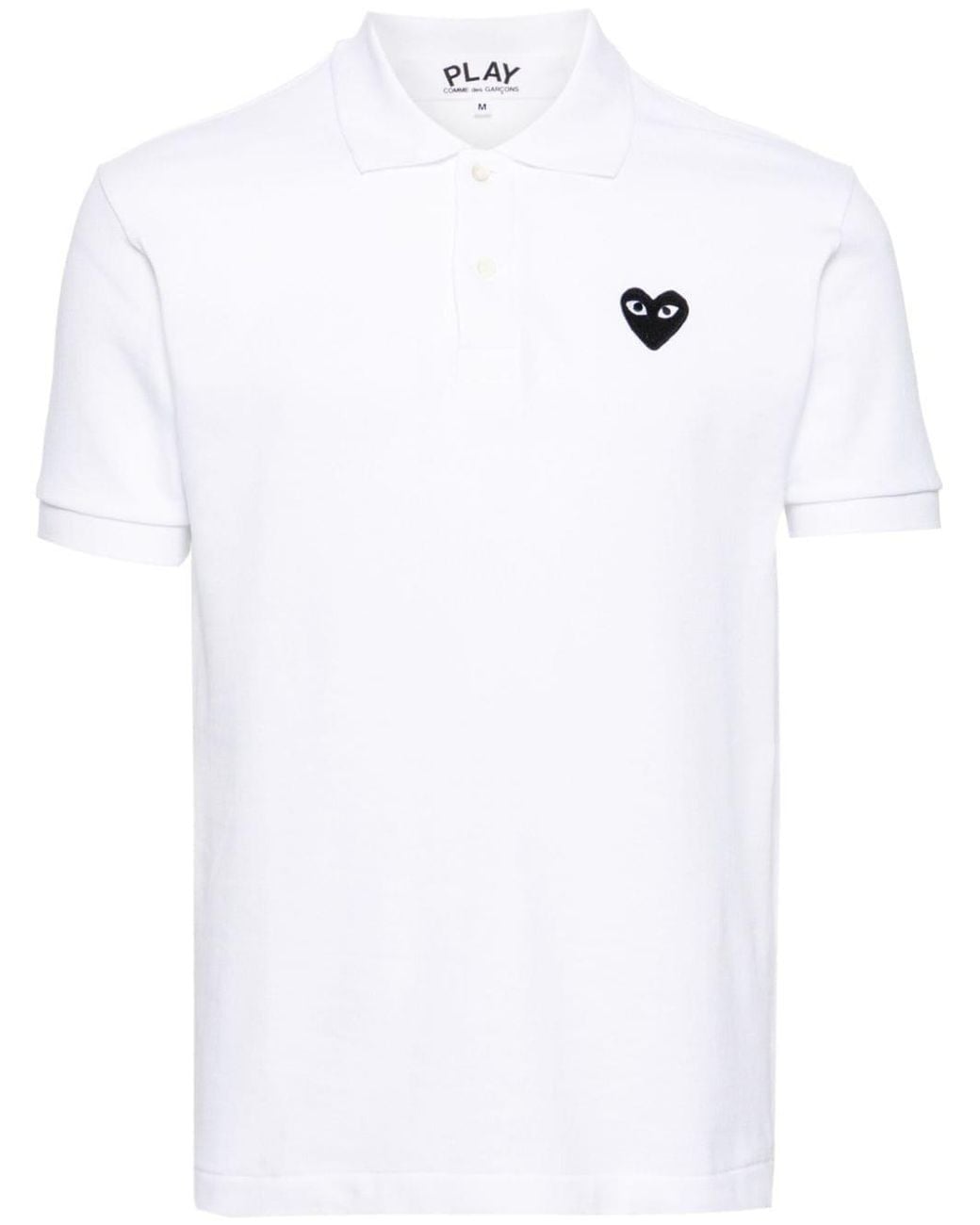 Comme des Garçons White T-Shirt Emblem Knit