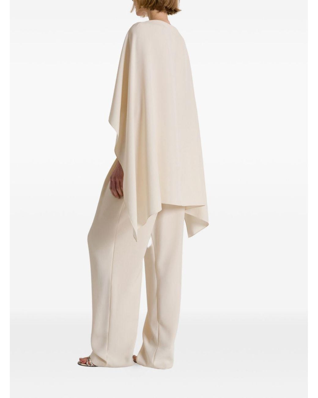 Alberta Ferretti White Cape Schal