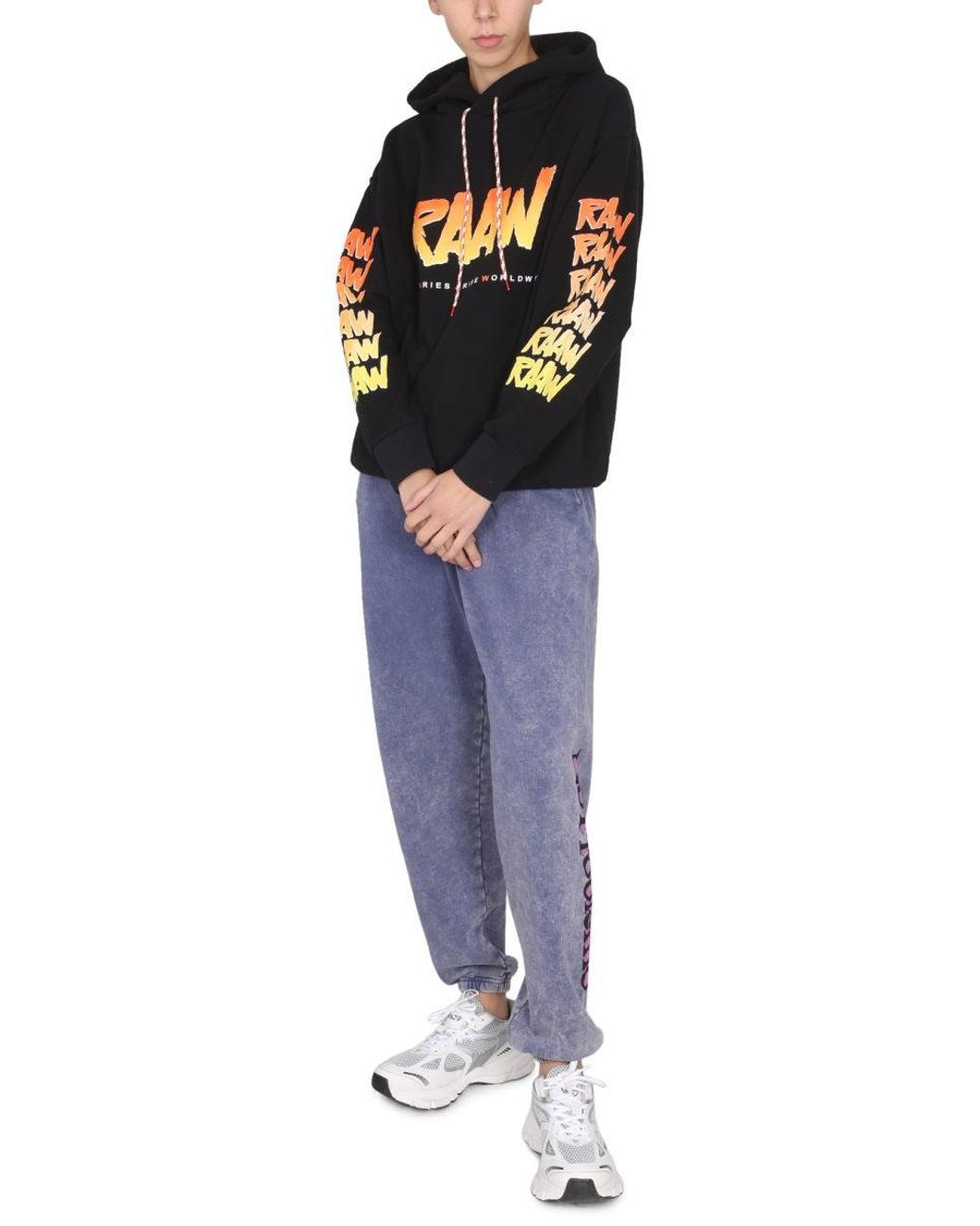 Aries Black Sweatshirt With Logo Print