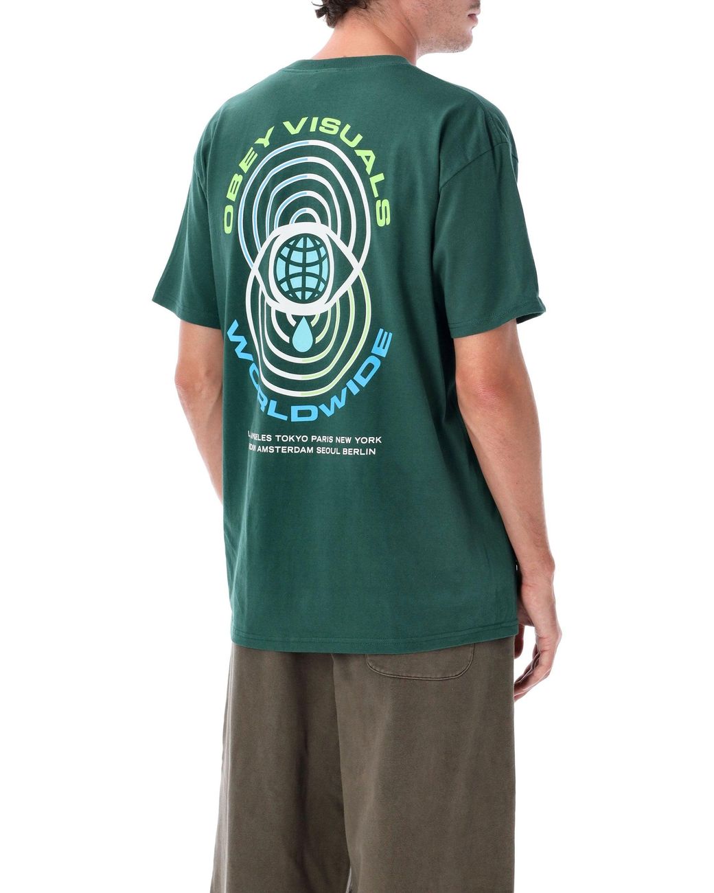 Obey Green T Shirts And Polos