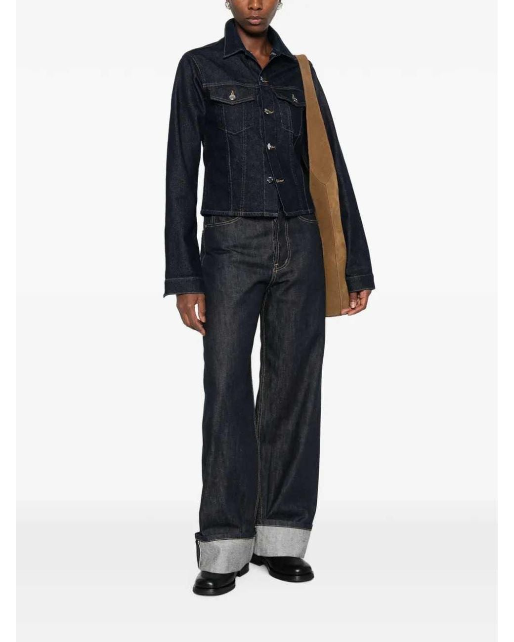 Haikure Blue Button Fastening Denim Jacket