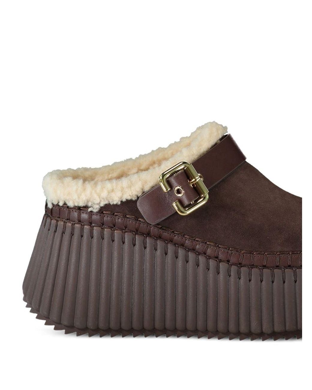 Chloé Brown Nama Platform Boots