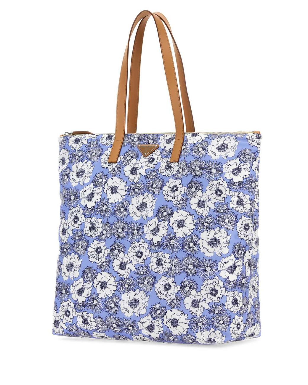 Prada Blue Printed Re-Nylon Shopping Bag for men