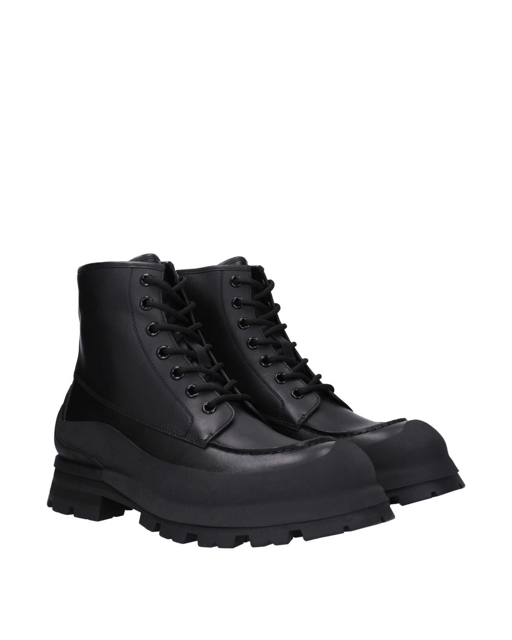McQueen Black Boots for men