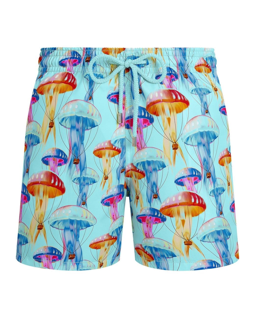Vilebrequin Blue Recycled Polyamide Swim Shorts With Jellyfish Print for men