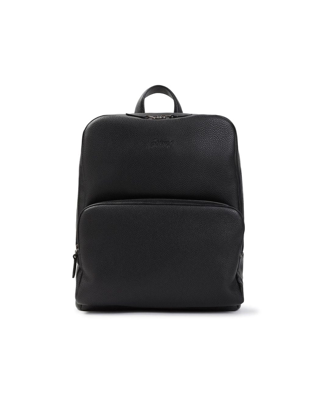 Brioni Black Zip Around Backpack for men