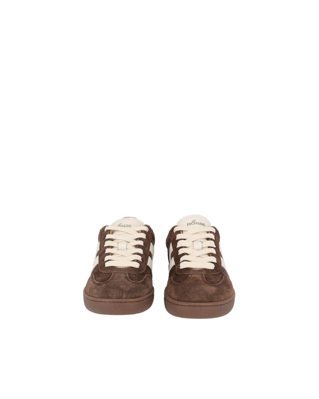 Hogan Brown Suede Cool Logo Low-Top Sneakers