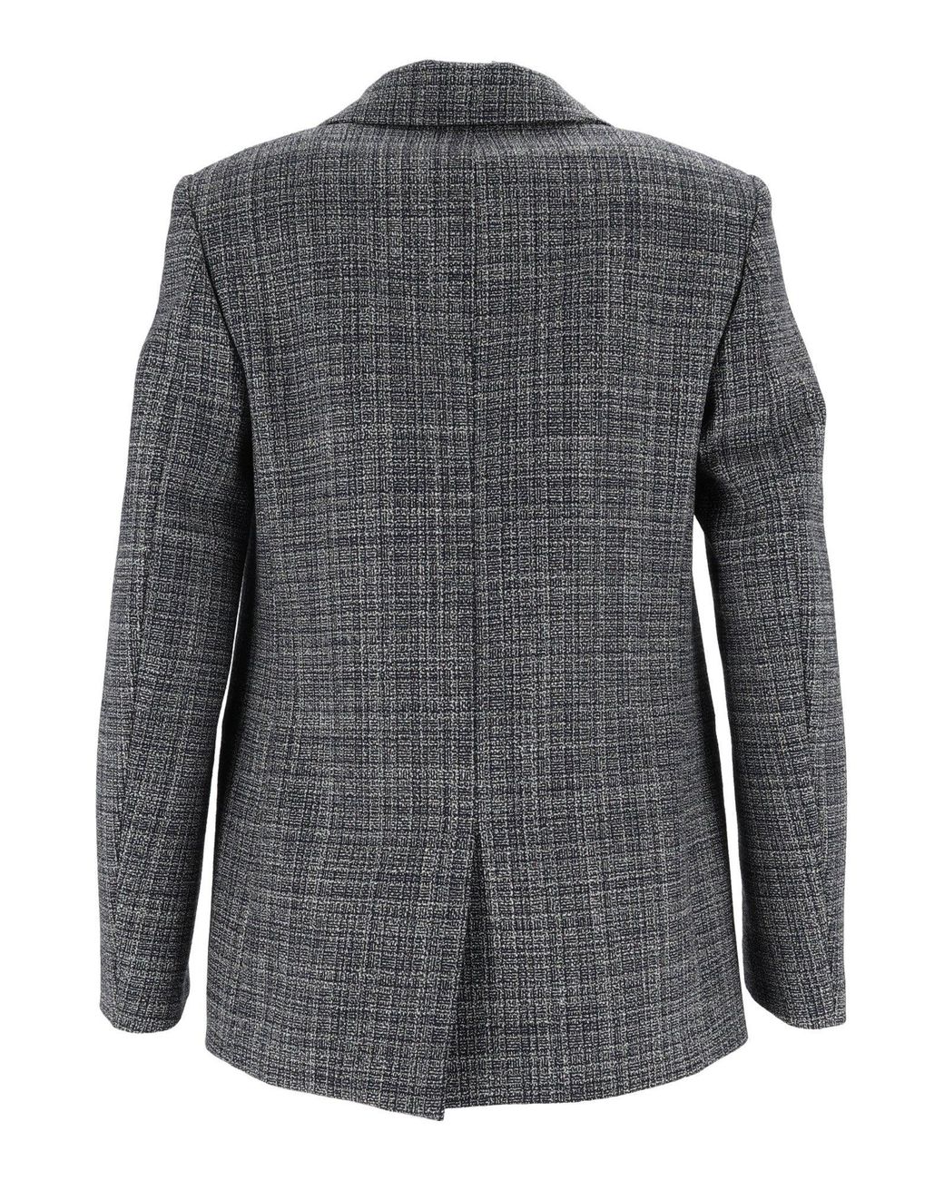 Fabiana Filippi Gray Night Drawstring Mélange Blazer