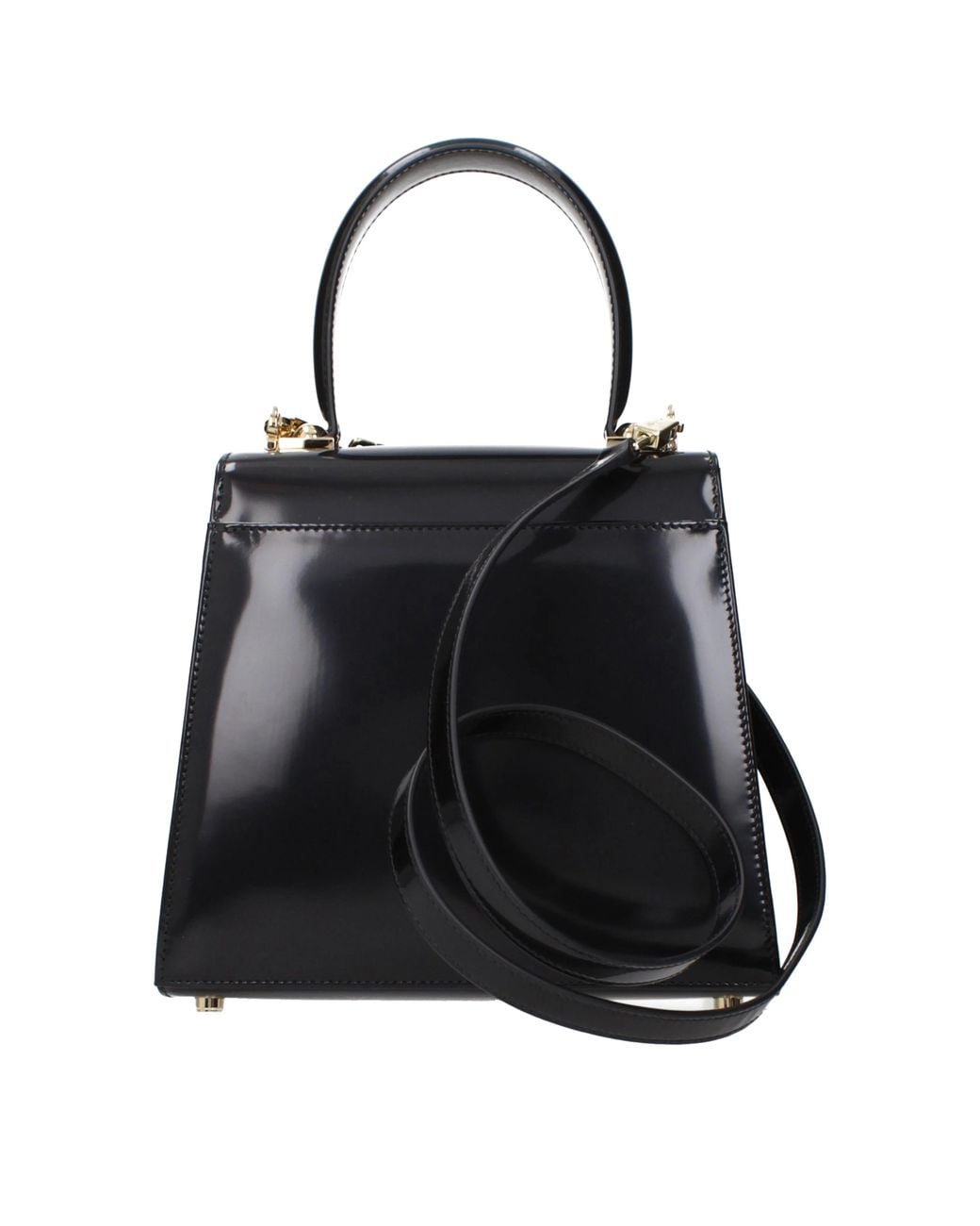 Ferragamo Black Handbags For With Leather