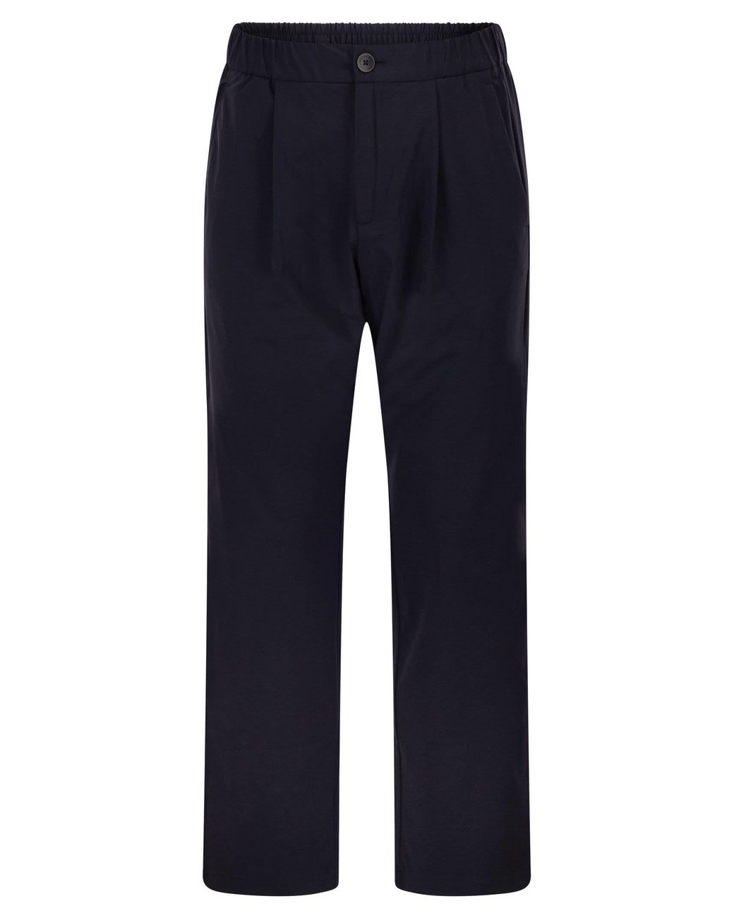 Herno Blue Stretch Techno-Nylon Jogger Trousers With Pleats for men