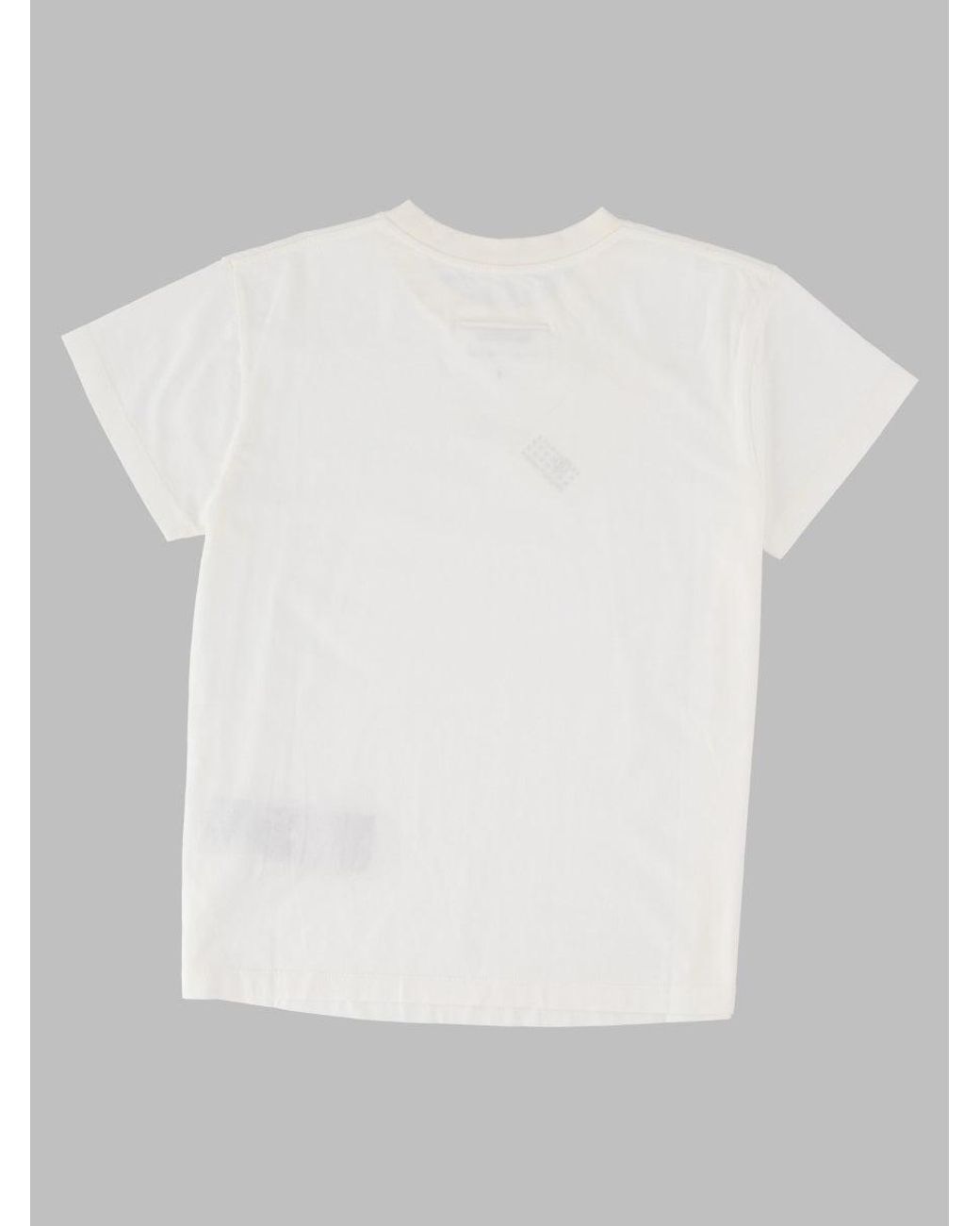 MM6 by Maison Margiela White Graphic Cotton T-Shirt