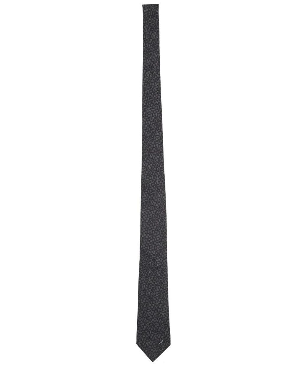 Gucci White Silk Tie With Clamps for men