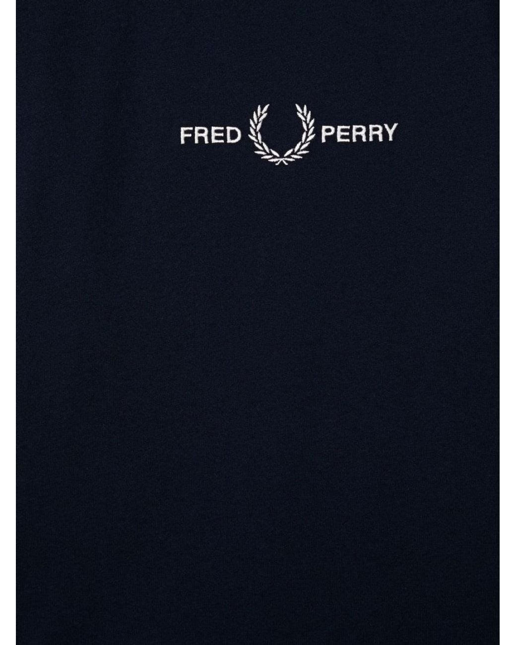 Fred Perry Blue Embroidered T-Shirt