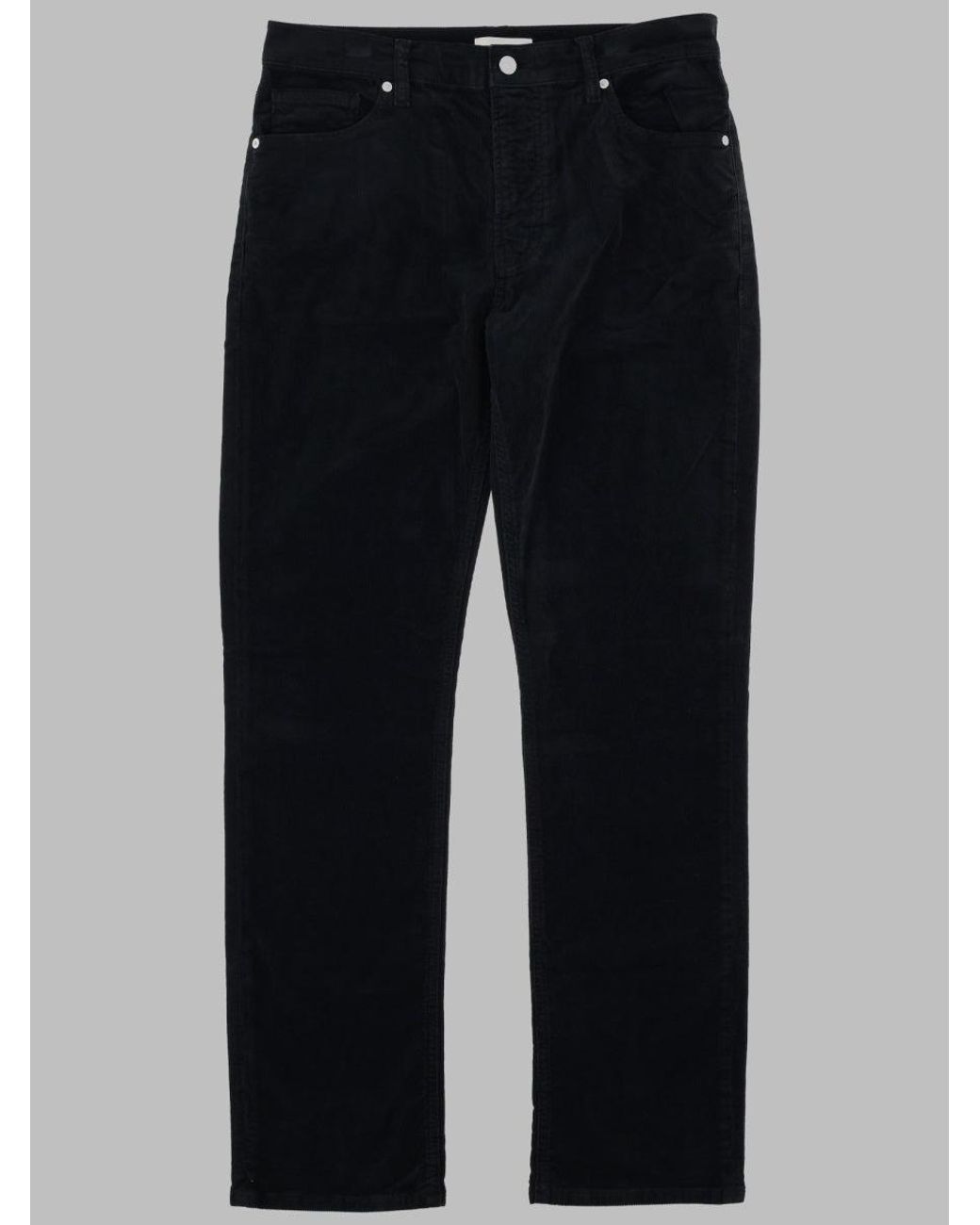 FRAME Blue Trousers Modern Straight Corduroy Cotton for men
