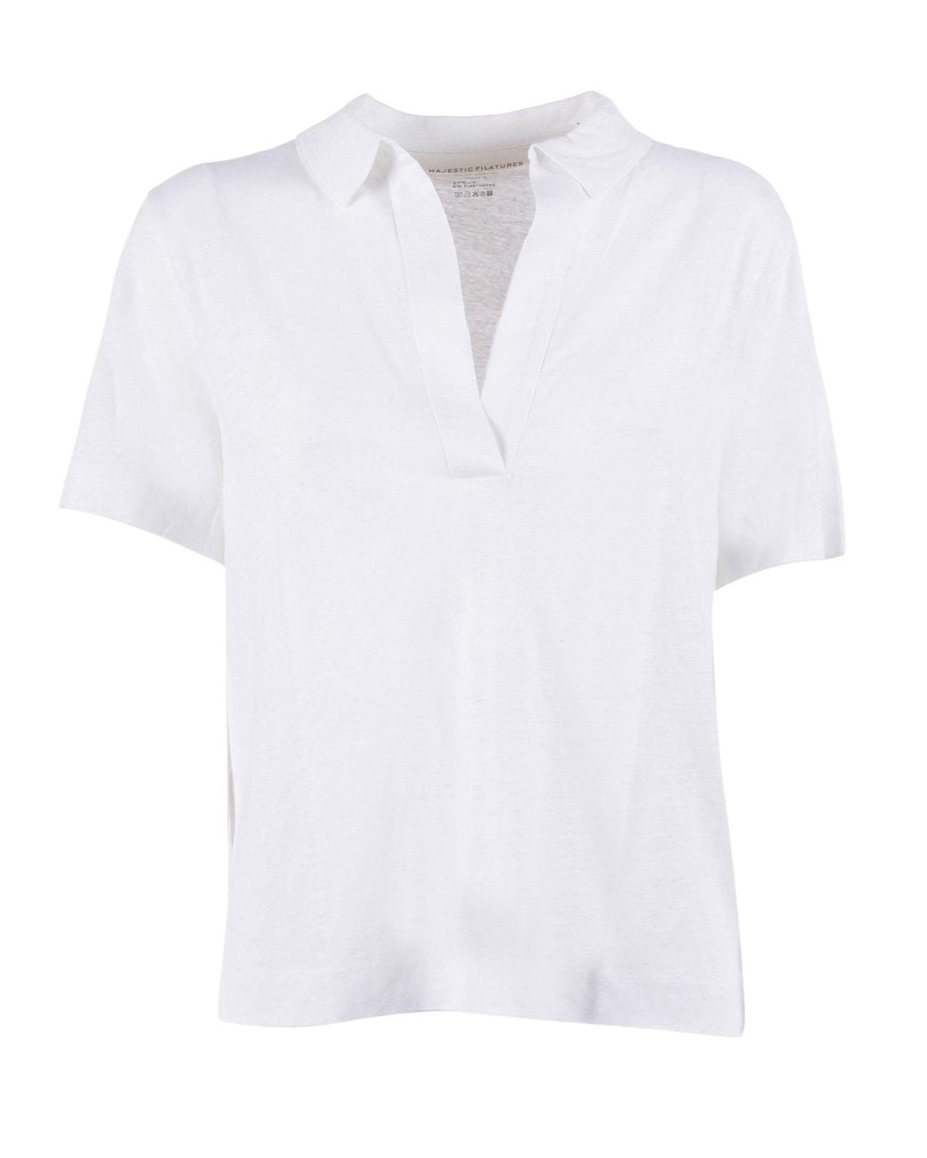 Filatures Du Lion White Polo Mc 001.Blanc