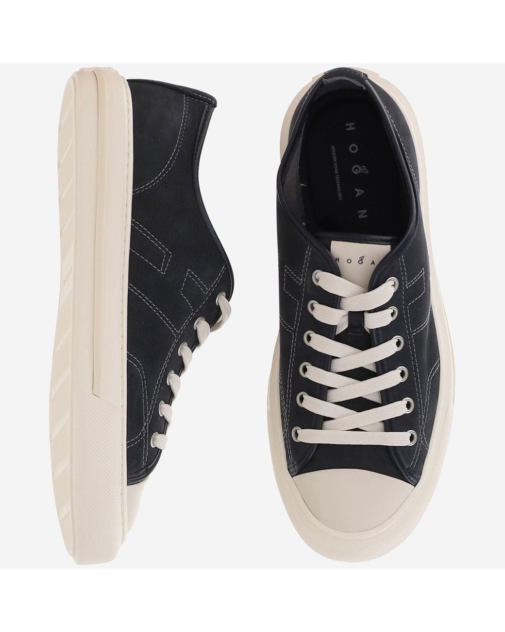 Hogan Blue Rebel Leather Sneakers