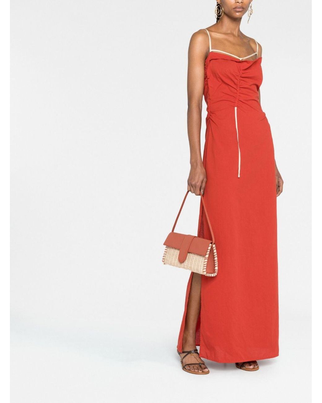 Jacquemus Red La Robe Gaua Long Dress