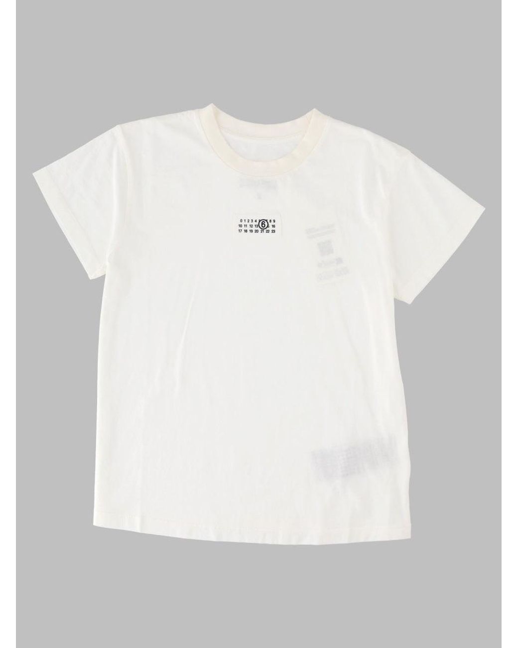 MM6 by Maison Margiela White Graphic Cotton T-Shirt