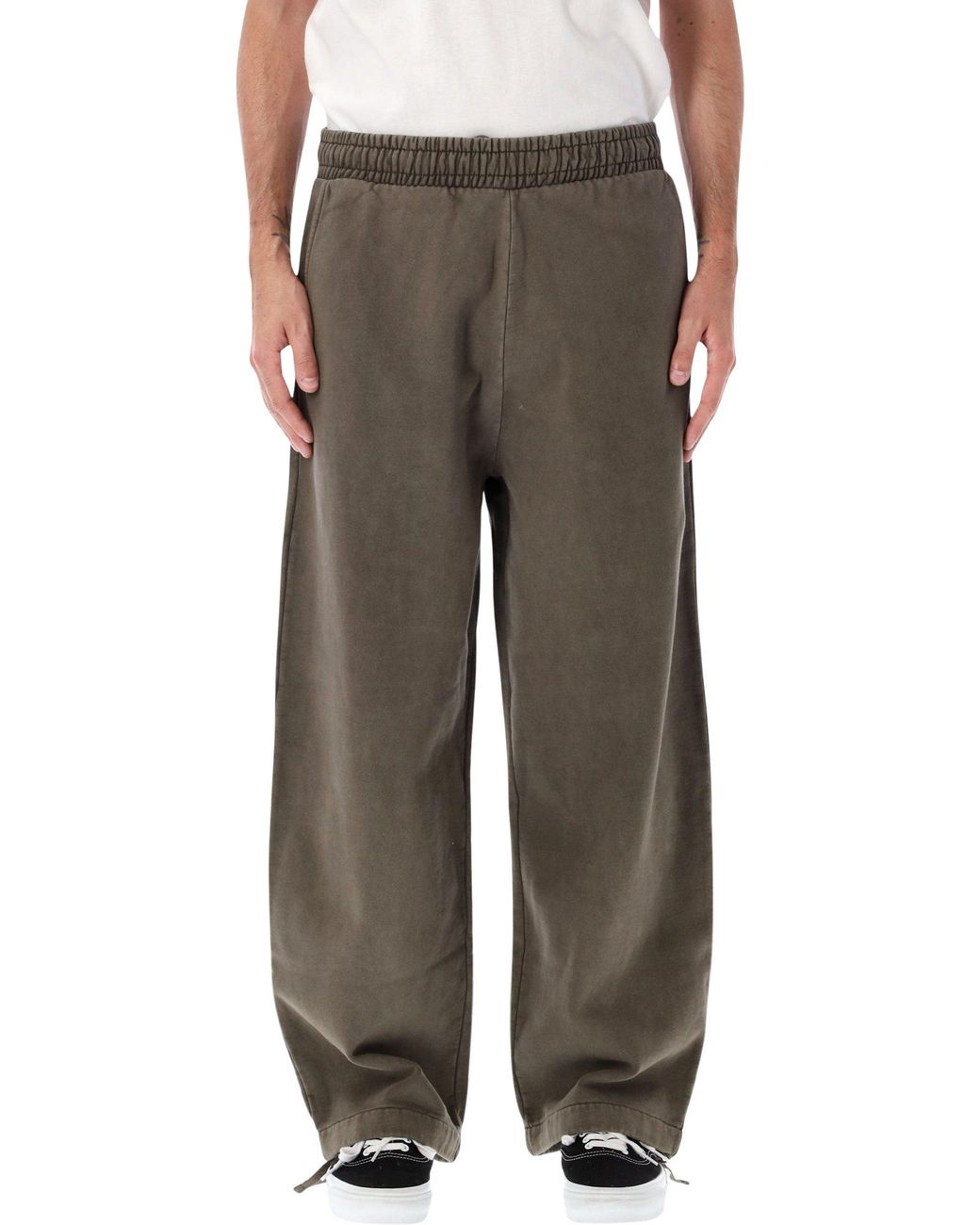 Obey Gray Wide-Leg Cotton Sweatpants for men